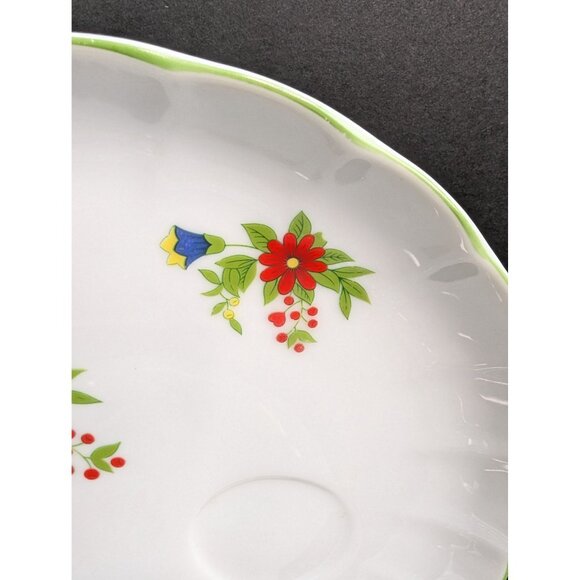 Persian Garden by Shafford Hand Painted Floral 9" Snack Plate Set of 2 No Cups - Picture 3 of 9